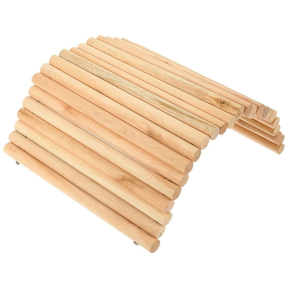 Gymnture Wooden Hamster House with Stair & Exercise Toy for Small Pets