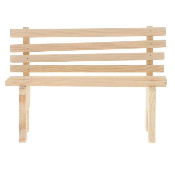 Gymnture Wooden Miniature Garden Bench for Home Ornaments