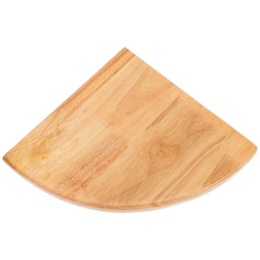 Gymnture Wooden Round Edging Corner Wall Shelf for Home Decor and Display