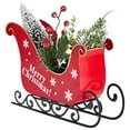 thumbnail image 1 of Gymnture Xmas Sleigh with Tree & Red Berry Plants for Table Centerpieces, 1 of 10
