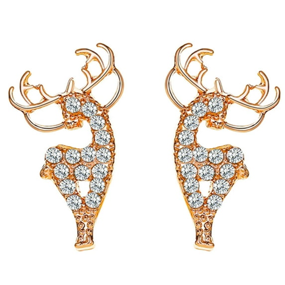 Gymnture christmas 1 Pair Chic Deer Earrings Stylish Ladies Earrings Exquisite Ear Accessory