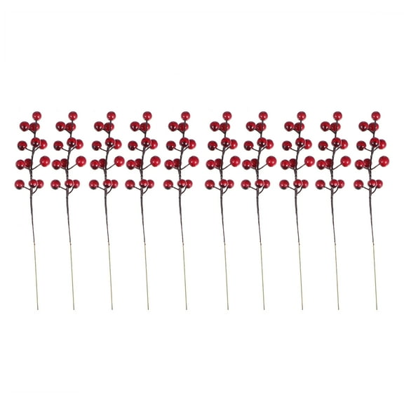 Gymnture christmas 10" Christmas Artificial Red Berry Picks for Crafts Wedding Holiday Home Decor