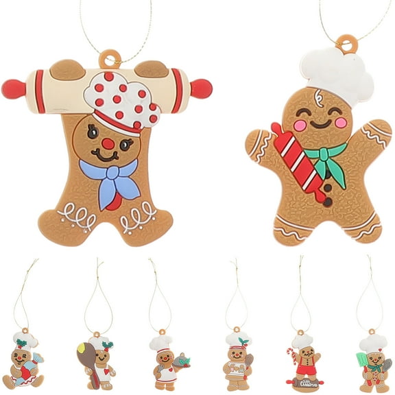 Gymnture christmas 12pcs Xmas Gingerbread Man Ornaments for Tree & Wall