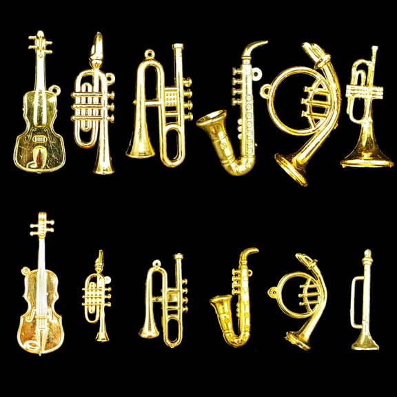Gymnture christmas 13pcs Hanging Instrument Ornaments Mini Instrument Models Instruments Hanging Decorations Musical Instrument Pendant Decorative Instrument for DIY Craft