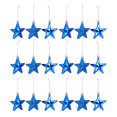 thumbnail image 1 of Gymnture christmas 18Pcs Hanging Star Ornament Shatterproof Wedding Christmas Tree Decoration Blue, 1 of 10