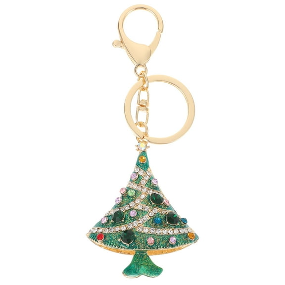 Gymnture christmas 1Pc Christmas Tree Diamond Keychain Unique Key Ring Decor Festival Small Gift