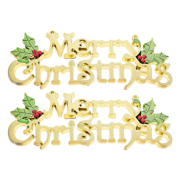 Gymnture christmas 2 Merry Christmas Signs Xmas Hanging Ornaments for Tree & Door