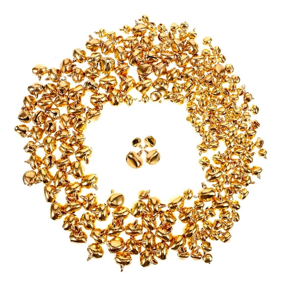 Gymnture christmas 200pcs Christmas Bells Metal Bell Small Bell Mini Bell Holiday DIY Craft Hanging Bells