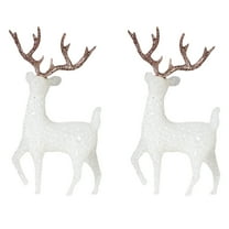 Gymnture christmas 2pcs Christmas Reindeer Woodland Figurines Desktop Decoration