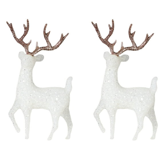 Gymnture christmas 2pcs Christmas Reindeer Woodland Figurines Desktop Decoration