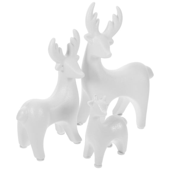 Gymnture christmas 3 Ceramic Deer Figurines for Xmas Home Decor
