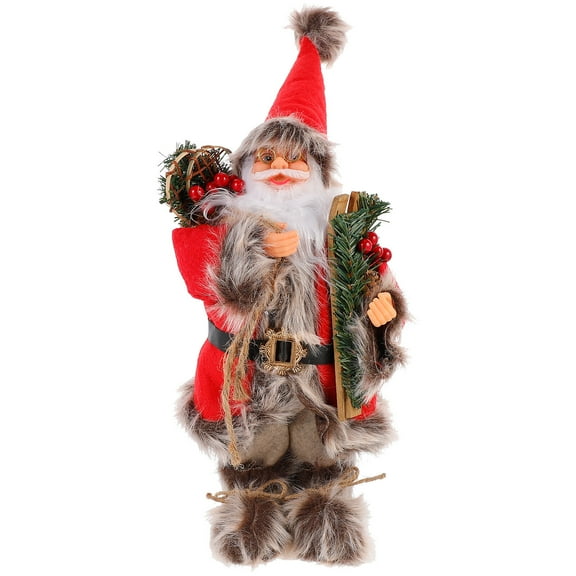 Gymnture christmas 30CM Santa Statue Window Display Xmas Decoration for Party Favor