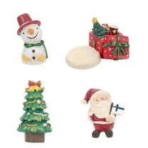 LABSERRON Resin Craft Christmas Micro Adornments Multi 4Pcs 2X1.6X1.2In
