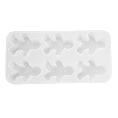 Gymnture christmas 6-Cavity Snowman Silicone Mold for Christmas Baking