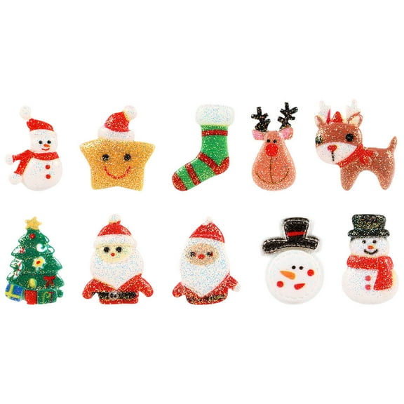 Gymnture christmas 60pcs Christmas Resin Flatback Embellishments for DIY Crafts