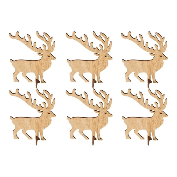 Gymnture christmas 6Pcs Christmas Reindeer Figurines - Holiday Winter Xmas Table Decor