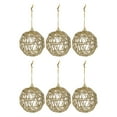 thumbnail image 1 of Gymnture christmas 6pcs Glitter Hollow Out Baubles Tree Hanging Pendant for Christmas Tree (Golden), 1 of 10