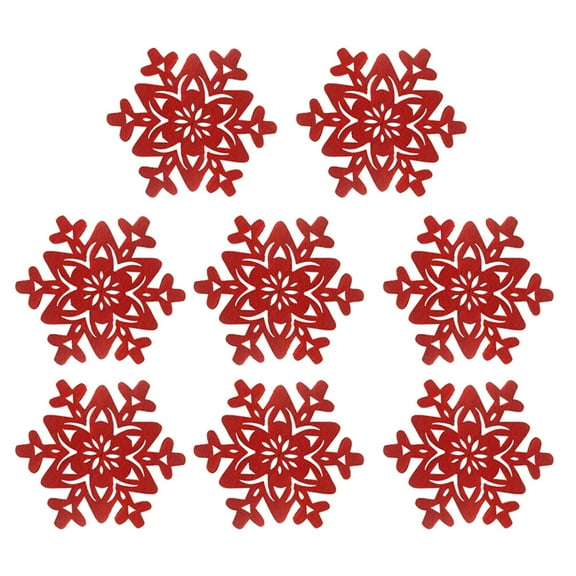 Gymnture christmas 8 Christmas Coasters Red Cup Mat Xmas Ornaments