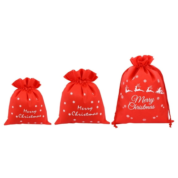 Gymnture christmas 8pcs Christmas Candy Bags Drawstring Gift Bags Christmas Sack Bag