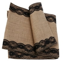 Gymnture christmas Christmas Burlap Table Runner 275x30cm for Wedding Party Table Decoration