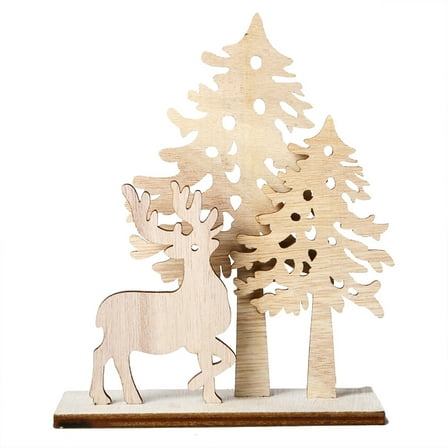 Gymnture christmas Christmas Deer Tree 3D Puzzle DIY Home Party Decor