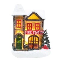 Gymnture christmas Christmas LED Village Resin Houses - Holiday Party Favors
