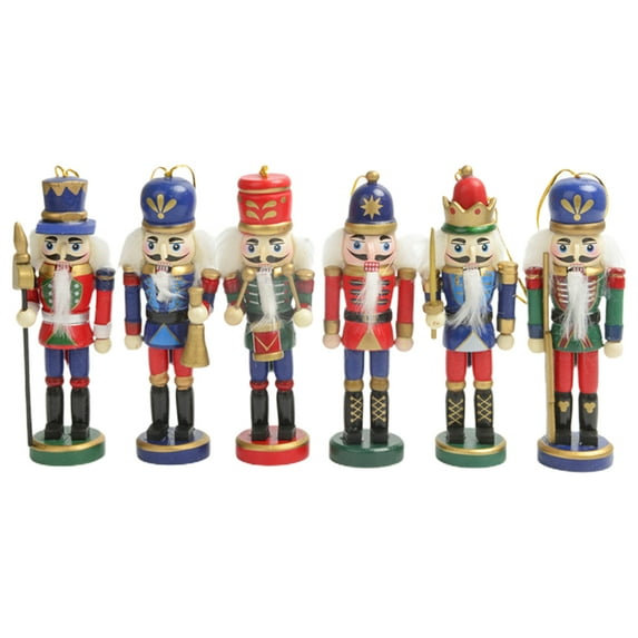 Gymnture christmas Christmas Nutcracker Set, Wooden Soldier Ornaments (6pcs)