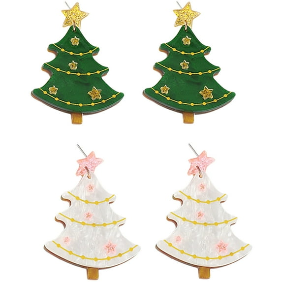 Gymnture christmas Christmas Tree Earrings Set for Women - 2 Pairs