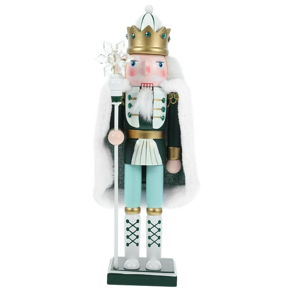 Gymnture Christmas Wooden Nutcracker Ornament Small Wooden Nutcracker with Cape Craft