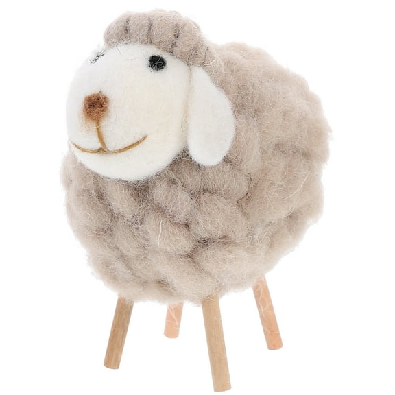 Gymnture christmas Cute Sheep Figurines Felt Lamb Decor Plush Crafts Kids Gift