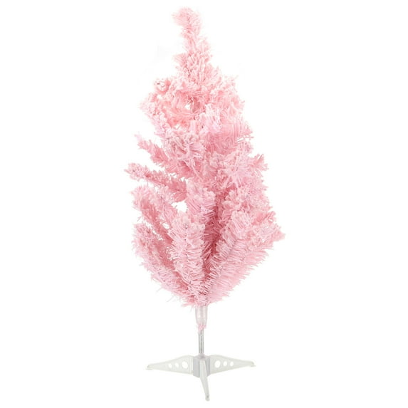 Gymnture christmas Flocking Christmas Tree Holiday Tabletop Ornaments for Home Xmas Decoration