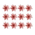 thumbnail image 1 of Gymnture christmas Glitter Poinsettia Christmas Tree Ornaments (Red), 1 of 10