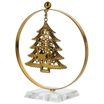 Gymnture christmas Golden Xmas Tree Table Centerpiece for Holiday Decor