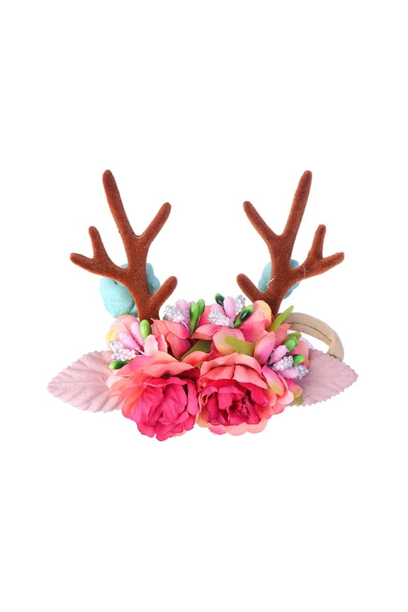 christmas Infant Flower Antler Headband for Parties