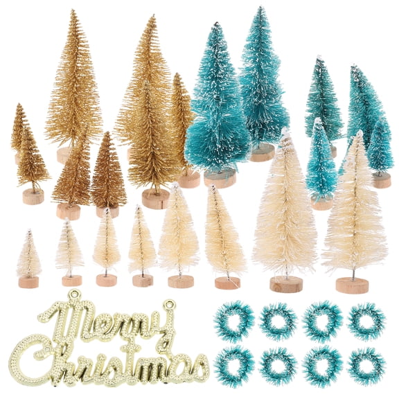 LABSERRON Mini Artificial Christmas Tree Assorted Colors Small Lightweight Decorative Holiday Home Office Decor