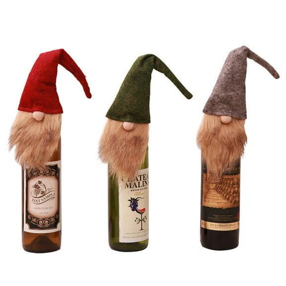 Gymnture christmas Tomte Swedish Gnome Bottle Toppers for Xmas Table Decor
