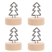 Gymnture christmas Wooden Base Photo Stand Memo Holder (Leaf)
