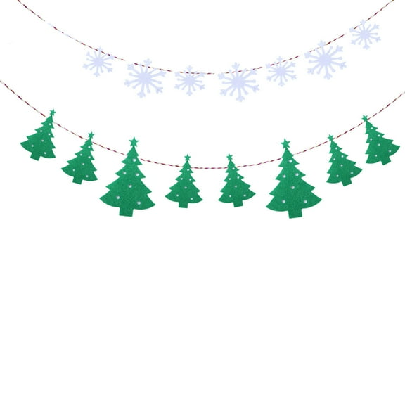 Gymnture christmas Xmas Snowflake Banner Garland - Holiday Party Favors