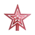 thumbnail image 1 of FRCOLOR 20cm Christmas Tree Star Topper Happy Holiday Decoration (Red), 1 of 10