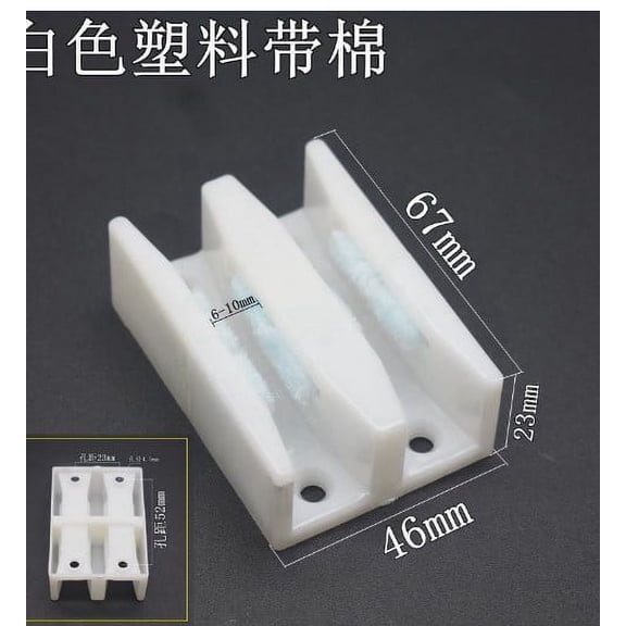 2-Pack Sliding Shower Door Bottom Guide Track with Pulley, Wheel, Door for Glass Shower Doors Replacement