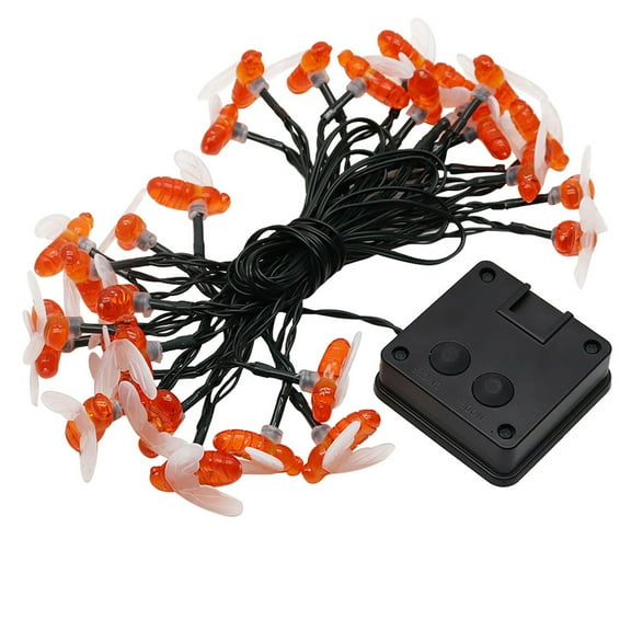 Gymnture spring 20 LED Solar String Honey Bee Shape Warm Light Garden Decoration Waterproof Warm Light Solar Powered LED Garden Lamp
