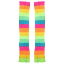 Gymnture Rainbow Leg Warmers for Women - Knit Long Socks for Party, Sports & Yoga