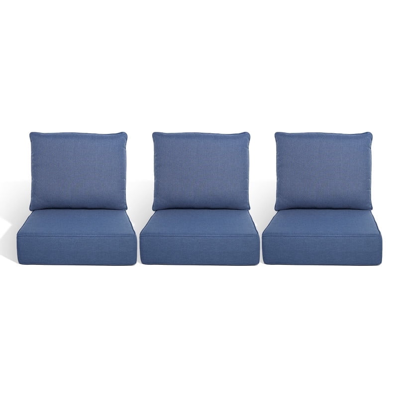 Gymojoy 22 in. x 24 in. x 6 in.Deep Seat Cushion Set, Olefin 6-Piece Deep Seating Outdoor Replacement Lounge Chair loveseat Sofa Cushion in Turquoise
