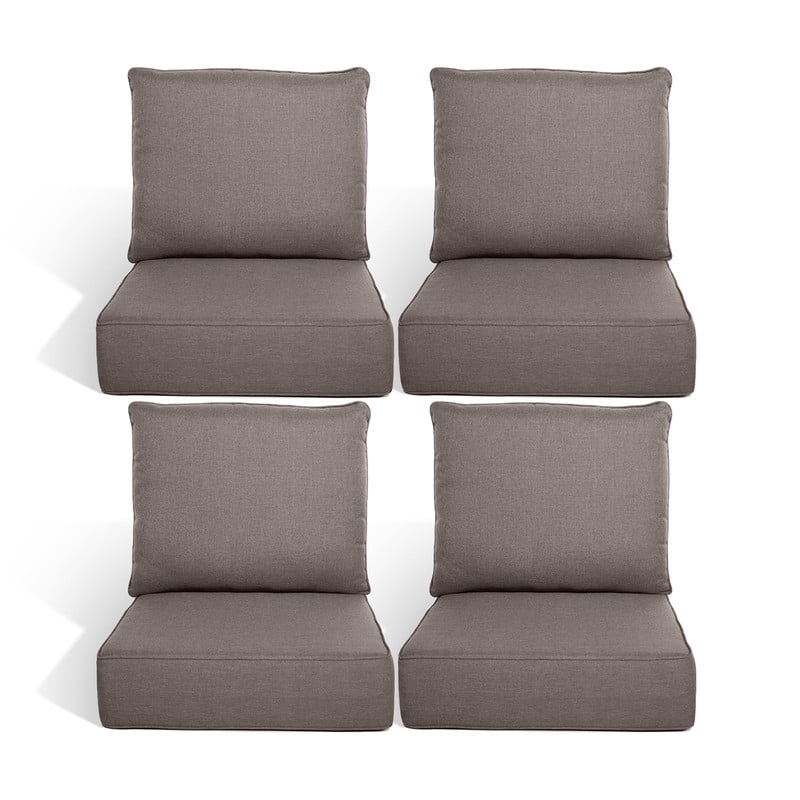 Gymojoy 22 in. x 24 in. x 6 in.Deep Seat Cushion Set, Olefin 8-Piece Deep Seating Outdoor Replacement Lounge Chair loveseat Sofa Cushion in Turquoise