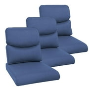 Gymojoy 22 in. x 25 in. x 4 in.Deep Seat Cushion Set, Olefin 6-Piece Deep Seating Outdoor Replacement Lounge Chair loveseat Sofa Cushion in Blue