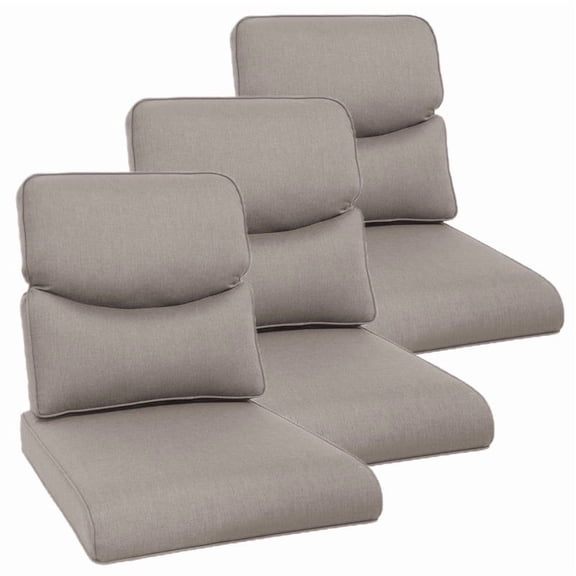 Gymojoy 22 in. x 25 in. x 4 in.Deep Seat Cushion Set, Olefin 6-Piece Deep Seating Outdoor Replacement Lounge Chair loveseat Sofa Cushion in Gray