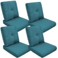 thumbnail image 1 of Gymojoy 22 in. x 25 in. x 4 in.Deep Seat Cushion Set, Olefin 8-Piece Deep Seating Outdoor Replacement Lounge Chair loveseat Sofa Cushion in Peacock Blue, 1 of 9