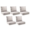 thumbnail image 1 of Gymojoy 24 in. x 24 in. x 6 in.Deep Seat Cushion Set, Olefin 10-Piece Deep Seating Outdoor Replacement Lounge Chair loveseat Sofa Cushion in Beige, 1 of 6