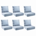 thumbnail image 1 of Gymojoy 24 in. x 24 in. x 6 in.Deep Seat Cushion Set, Olefin 12-Piece Deep Seating Outdoor Replacement Lounge Chair loveseat Sofa Cushion in Babyblue, 1 of 6