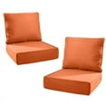 thumbnail image 1 of Gymojoy 24 in. x 24 in. x 6 in.Deep Seat Cushion Set, Olefin 4-Piece Deep Seating Outdoor Replacement Lounge Chair loveseat Sofa Cushion in Orange, 1 of 6